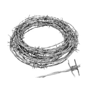 China Prison ISO Metal Barbed Wire Single / Double Strand Twist Hot Dip Galvanized on sale