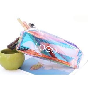 Colorful and transparent fresh pen bag 19.5*6.5*5.5cm transparent plastic