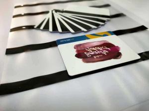 Cheap Black Color Magnetic Stripes Coated Film Hi-Co Magnetic Stripe For PVC Card Lamination for sale