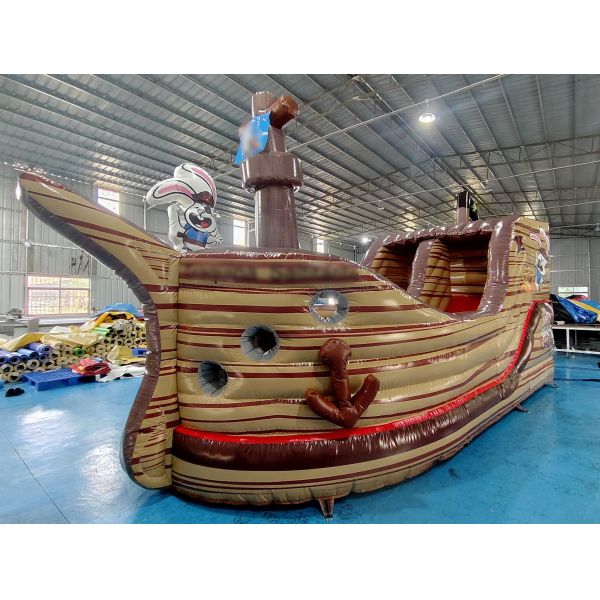 Quality Commercial Inflatable Castle The Pirate Ship Inflatable Bouncy House With Slide Inflatable Playground For Kids wholesale