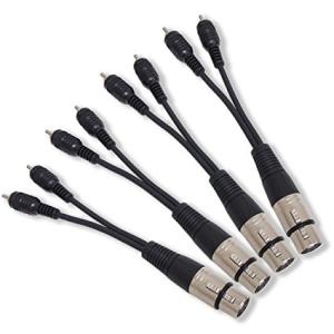 6 Inch Patch Audio Y Cable Cords XLR Female To Dual RCA Male 6 Home Series