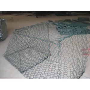 Woven Stone Filled Galvanized Gabion Boxes Basket 8x10cm Hexagonal Hole