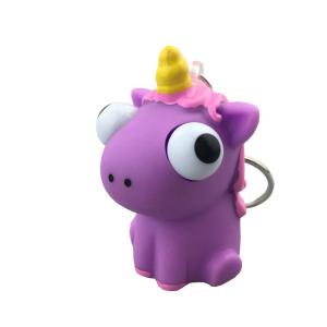 Rubber Soft PVC Junk Food Squishies Key Chains Animal Eye Poppers, Raised Eyes