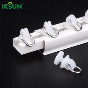 China Aluminium Alloy Single Curtain Track , Ceiling Hanging Curtain Rail 0.5mm Ultrathin on sale