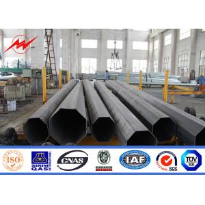 15m Q345 Galvanized Utility Steel Power Pole , Electrical Transmission Line