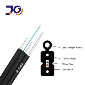 China FTTH Fiber Optic Drop Cable GJYXFCH GJXFH 1 2 4 Core Indoor Outdoor LSZH Low Smoke Zero Halogen on sale