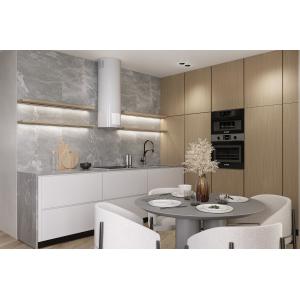 Cheap Custom Modern Wood Kitchen Cabinets Bespoke L Shaped Kitchen System for sale