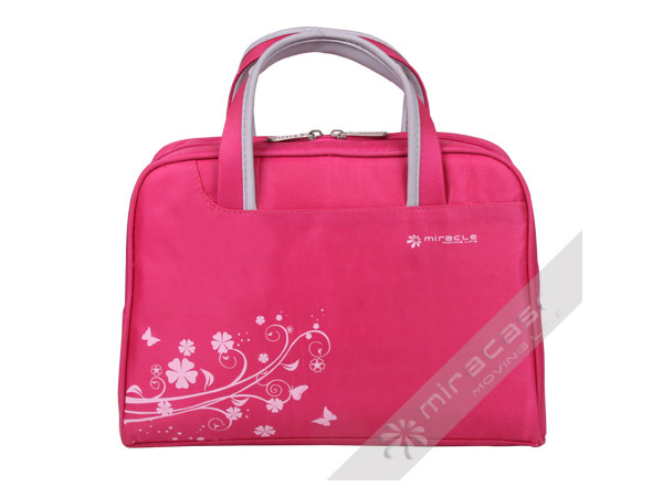 Miracase Black & Pink 10” Slim Design Dobby Netbook Carrying Bag with Padded