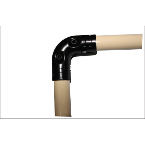 Quality 90 Degree Black Metal Pipe Connectors Elbow Pipe Fittings For Pipe Racking System wholesale