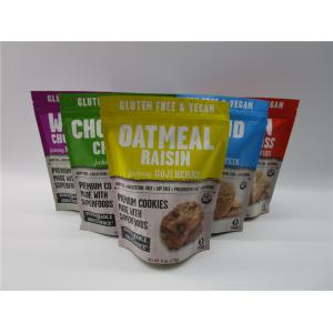 8 Oz Custom Printed Matt Snack Bag Packaging , Stand Up k Bag
