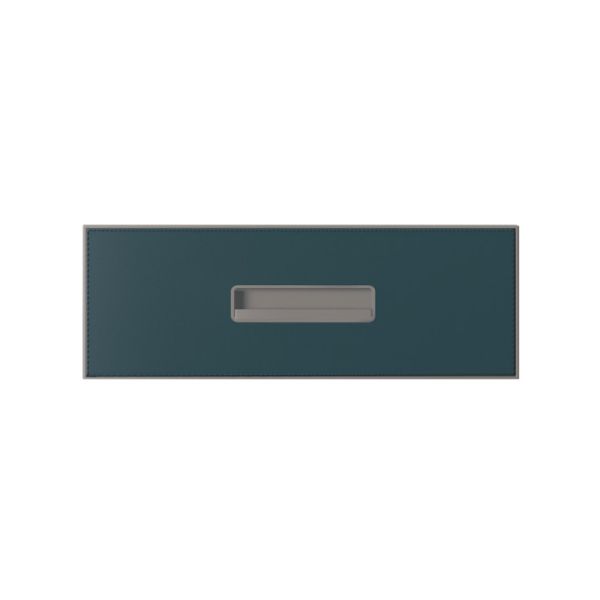 ENF Certified Teal PVC Drawer Front Panel With Recessed Handle Eco Friendly MDF