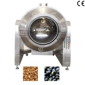 80kg/batch Capacity Gas Heating Roller Roaster with 1.7kw Power for Nuts and