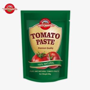Cheap 80g Stand-Up Pouch Containing Double-Concentrated Tomato Paste With Purity Levels Ranging From 30% To 100% for sale