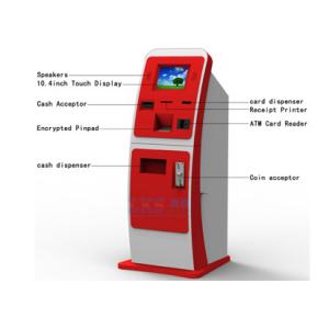 White Red Bill Payment Kiosk , UPS Card Vending Dispenser Ticketing Exchange