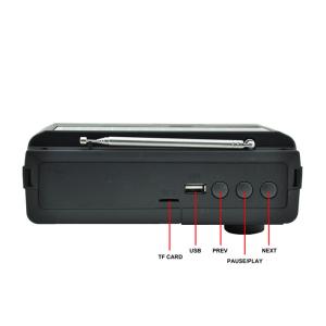 Rechargeable Usb Home Solar Portable Radio With Speaker LED Light Solar Panel