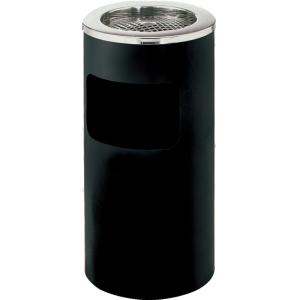 China Large Side Opening Rustproof Metal Waste Bin With Ashtray on sale
