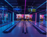 Interactive indoor bowling game center ALL-IN-ONE