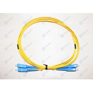 Low Toxicity LSZH SC To SC Single Mode Fiber Cable Duplex 9/125μM Polishing Type