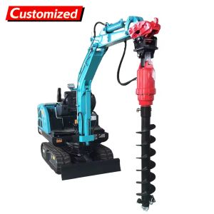 Customized Auger Boring Machine Mini Earth Auger Drive Excavator Auger Drilling