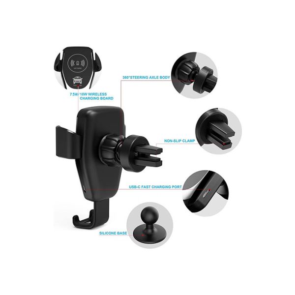 Quality Magnetic 9V 1.67A Gravity 10W QI Wireless Car Charger wholesale