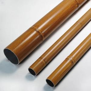 China customized 6063 natural bamboo wood grain extrusion aluminum alloy profile aluminum pole on sale