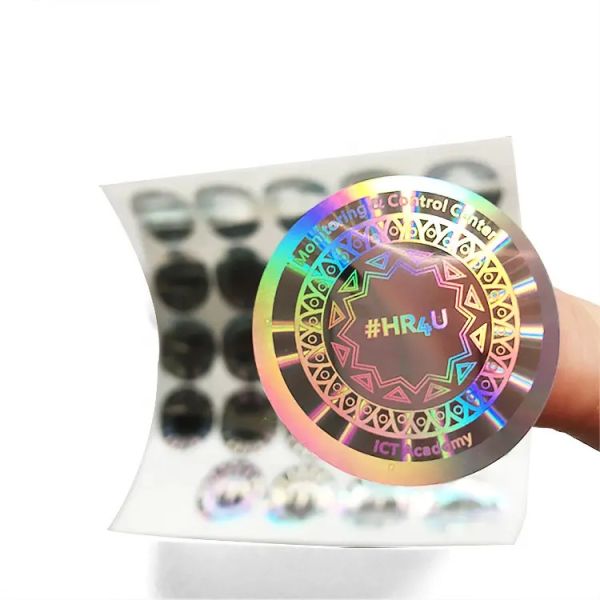 Quality Round 3D Laser Holographic Hologram Sticker Custom Logo Made Printed wholesale