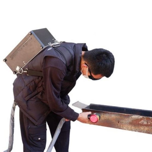 Portable Pulse Laser Cleaning Machine Backpack Handheld Removal Rust Fiber Laser