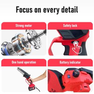 Wholesale Supply OEM Portable Electric Cordless Chainsaw Battery Powered Mini 8