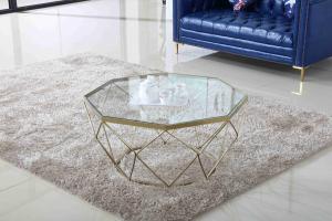 China Stainless Steel Modern Glass Coffee Tables Stylish Tea Table Living Packing Pearl Room on sale