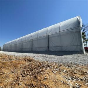 Single Span Tunnel Greenhouse Blackout System Hydroponic System Extreme Light