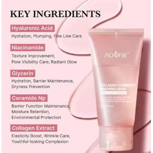 Firming Hydrating Overnight Peel Off Collagen Face Night Mask Moisturizing