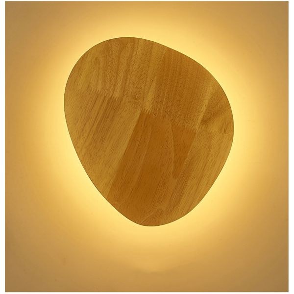 8W 12W Modern Nordic Interior Wooden Wall Lamp Bedroom Bedside Aisle Design Round Oval LED ceiling lamp(WH-WA-54)