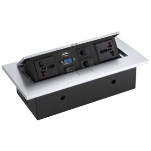 Hidden Worktop Electrical Sockets 226*112*68mm Install Size 2 USB Charger