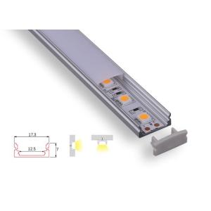 Customized Aluminium Channel Profiles , Slim 7mm Flex Led Strip Diffuser