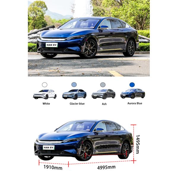 Electric All Wheel Drive Sedan Intelligent 4x4 Compact Car Powerful