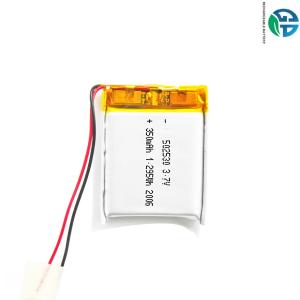 KC CE Approved 3.7V Li Poly Rechargeable Battery 502530 3.7V 350mah 1.295wh