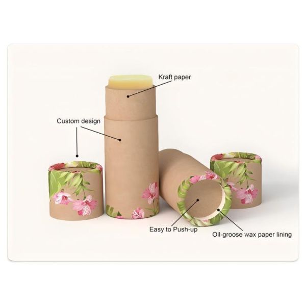 Custom-designed square empty deodorizing stick container, push-pull tube packaging, 50ml/75ml deodorizing stick.