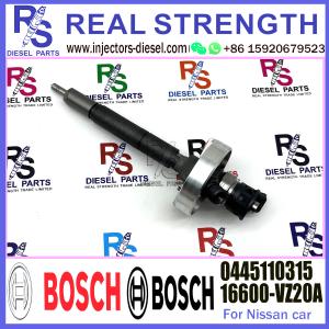 Original New Diesel Fuel Injector 0445110315 16600-VZ20A For Nissan ZD30 Engine