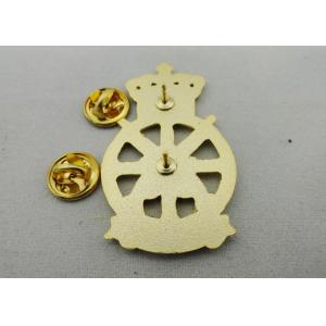Die Casting JYDSKE Zinc Alloy Lapel Pin, 3D Soft Enamel Pin with Misty Gold