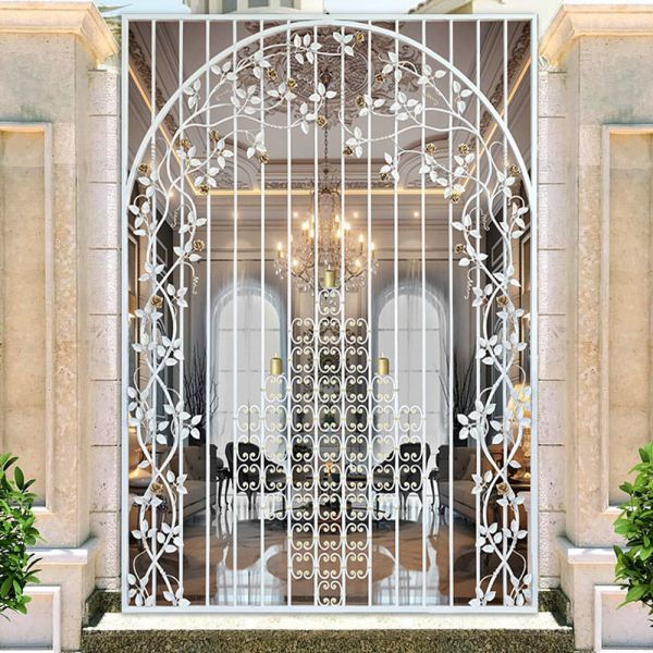 Quality 48 Inch Custom Wrought Iron Driveway Gate Classic Style Soundproof wholesale