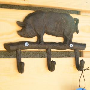 Pig Shape Vintage Decorative Iron Wall Hooks For Home