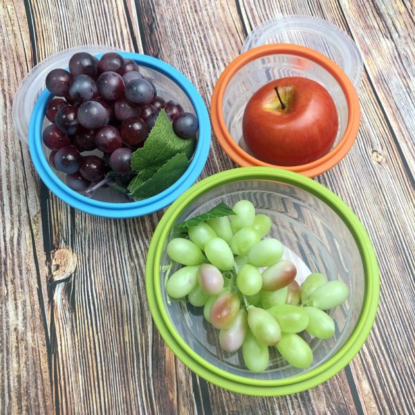 Quality Bpa Free Large Air-Tight Folding Collapsible Kids Hiking All Silicone Food Divider Storage Container With Leak Proof Lock wholesale