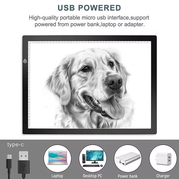 Quality Portable Design Drawing Board USB Power LED Tracing Light Box wholesale