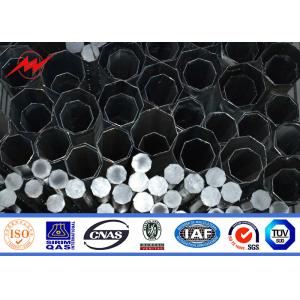 Cheap Polygonal Powder Coating Electrical Transmission Line Poles With 2 Cross Arm for sale