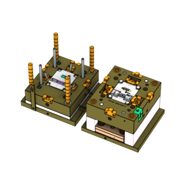 OEM / ODM : Cold Runner Injection Molding & Glasses Camera Housing+Bracket 1+1 No 23055-B