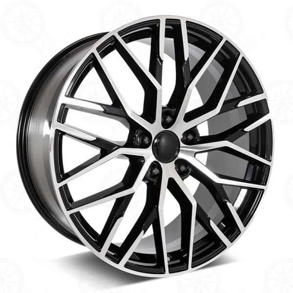 Quality A356.2 OEM 21 Inch Audi Replica Wheels 21x9.5 Alloy Rim Black Machined Face wholesale