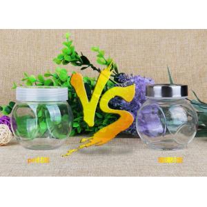 Plastic Screw Cap PET Food Can Packaging For Cookies , Nuts , Candies Packing