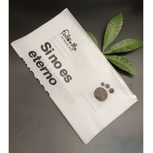 Waterproof Dustproof Secure Seal Double-Sided Frosted CPE Zipper Bag with Custom