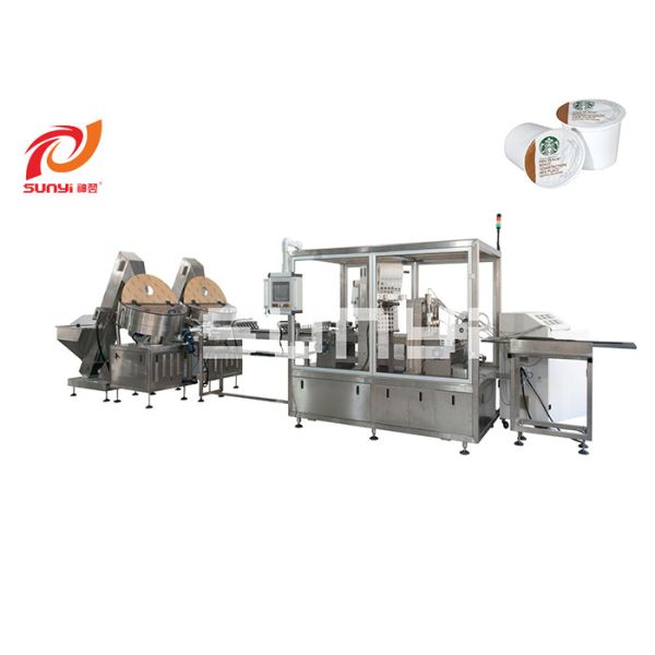 SUNYI Automatic Six Lanes K-Cup Coffee Pod Inner Filter Sealing Machine