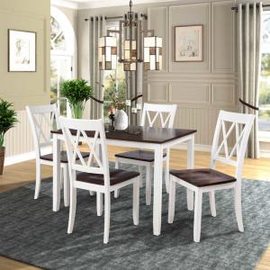 White 5 Piece Kitchen Table And Chairs Set W29.52”Table